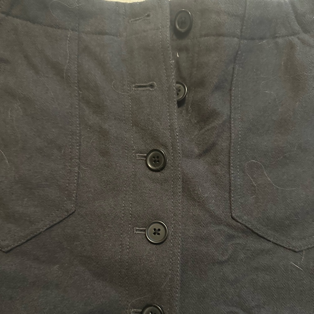 J Crew button front wool blend skirt